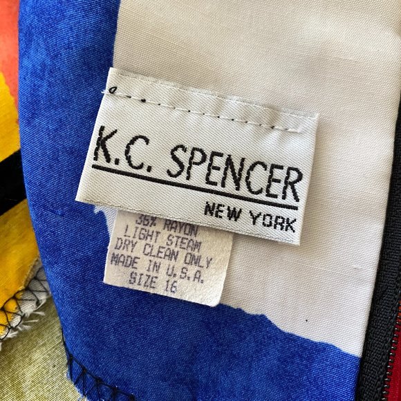 VNTG K.C. Spencer New York Color-block Dress - Picture 5 of 6